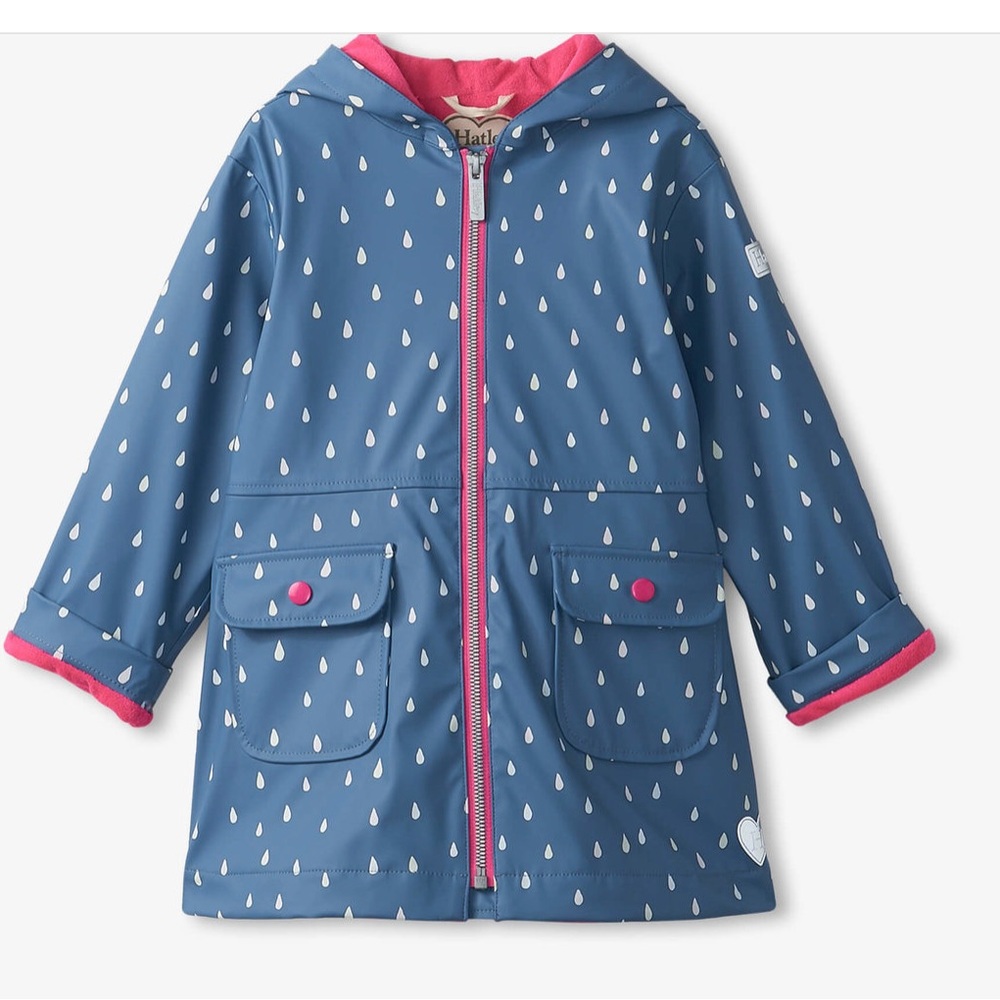 Hatley Tiny Drops Color Changing Jacket, sz 4T
